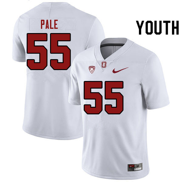 Youth #55 Simione Pale Stanford Cardinal College Football Jerseys Stitched Sale-White
